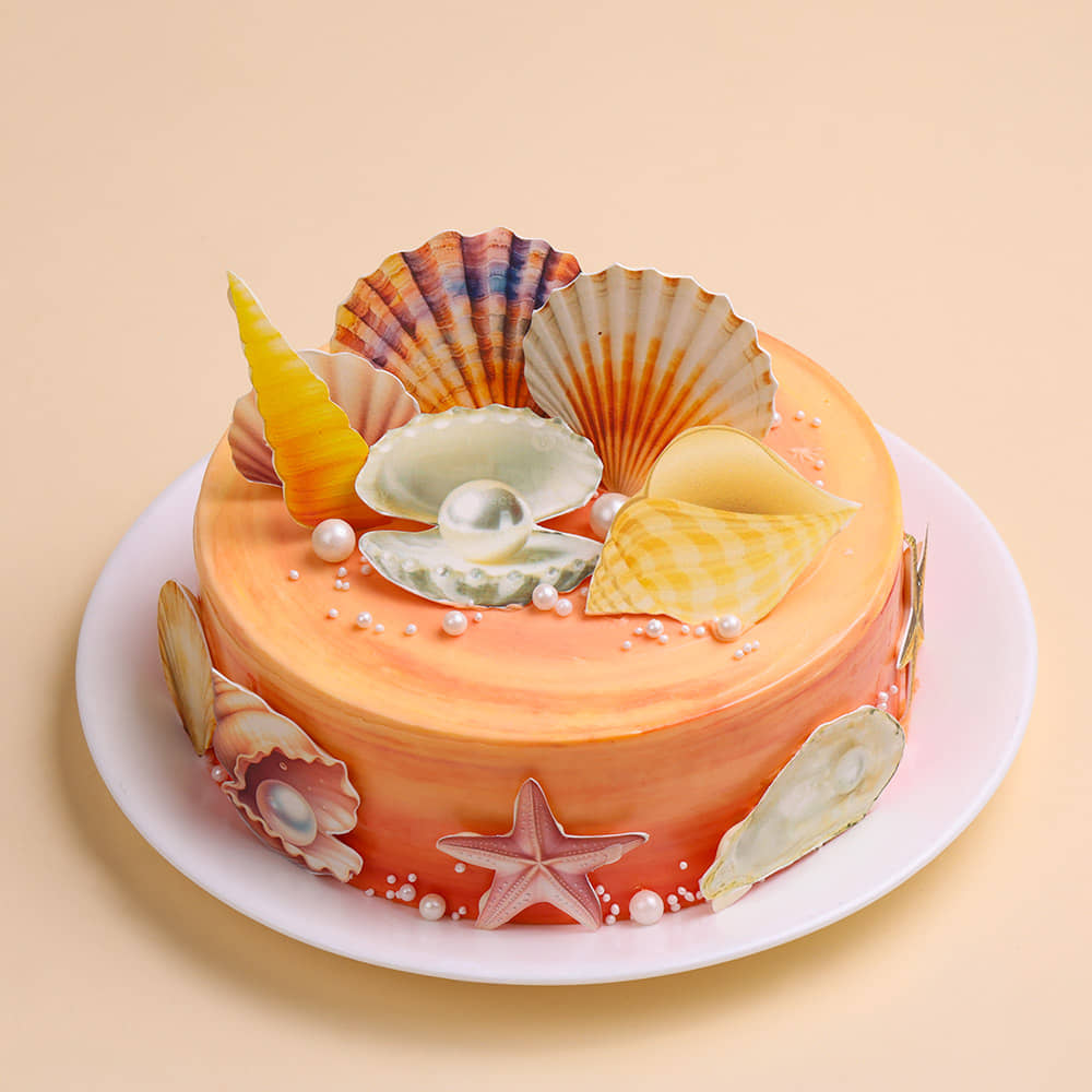 Shells N Pearls Beach Cake